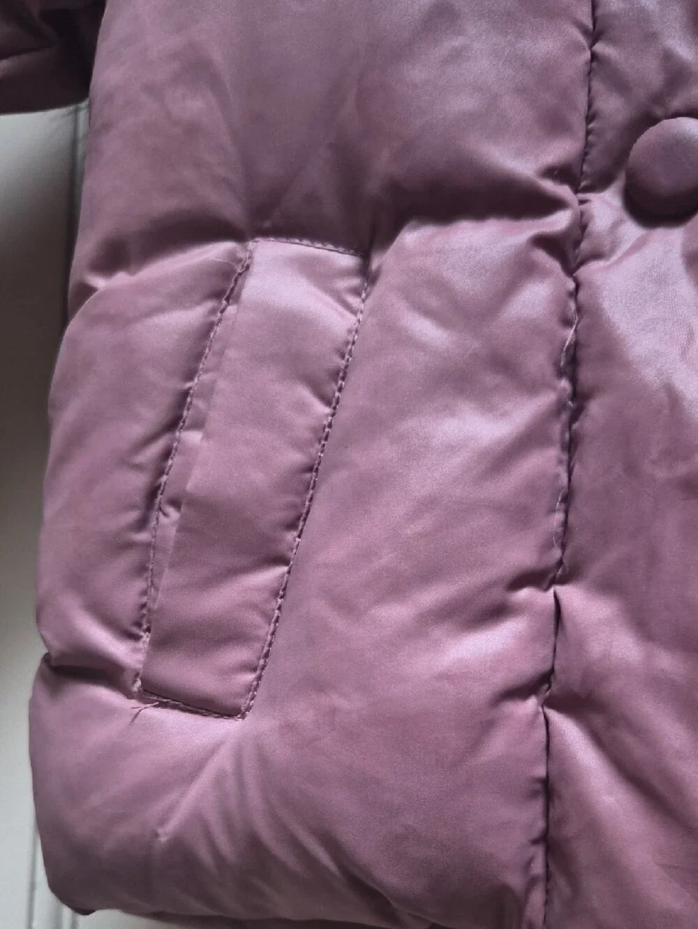 Girls Pink Down Puffer Jacket with Fur Hood